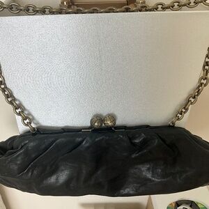 Stunning buttery soft leather clutch/shoulder bag
